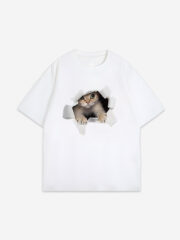 Custom pet T-shirts, short-sleeved cotton shirts with dog and cat photos - 图片 3