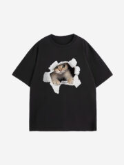 Custom pet T-shirts, short-sleeved cotton shirts with dog and cat photos