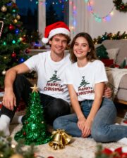 Christmas tree heart Couple outfits