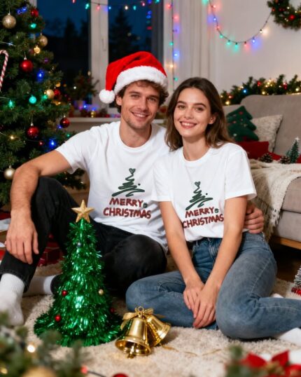 Christmas tree heart Couple outfits
